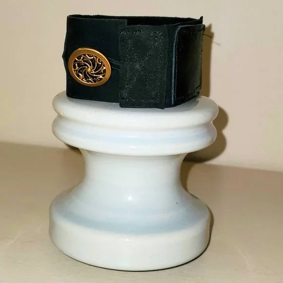 Black Leather Cuff Bracelet Practical Magic Quote Jewelry Gift Inspirational - Picture 7 of 7